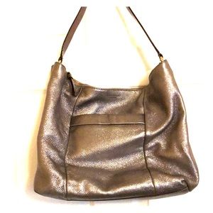 Silver metallic Kate Spade Tote